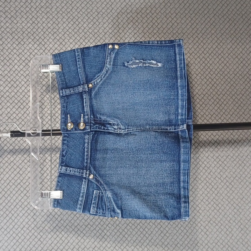 Dolce SAS size 8 Blue Denim Mini Jean Skirt